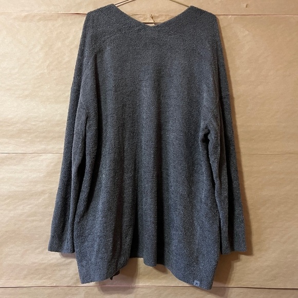 Barefoot Dreams | CozyChic Lite Ribbed Edge Cardi Cardigan Sweater Size M - Picture 8 of 11